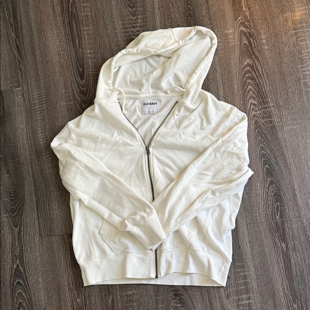 Old Navy Cream Zip-Up Hoodie
